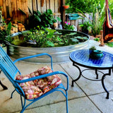 בריכת נוי במיכל ברזל מגלוון עגול מולטי טאנק