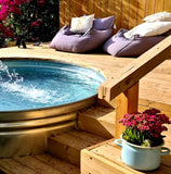 דק עץ עם שכשוכית עגולה מברזל מגלוון מולטי טאנק