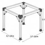 שרטוט מולטי פרגולה עם זויות חיזוק
