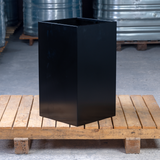 אדנית נירוסטה טרסה שחורה מרובעת בגובה 70/40 ס"מ