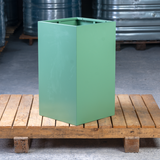 אדנית נירוסטה טרסה ירוקה מרובעת בגובה 70/40 ס"מ