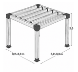 שרטוט מולטי פרגולה עם סרגלי הצללה